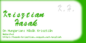 krisztian hasak business card